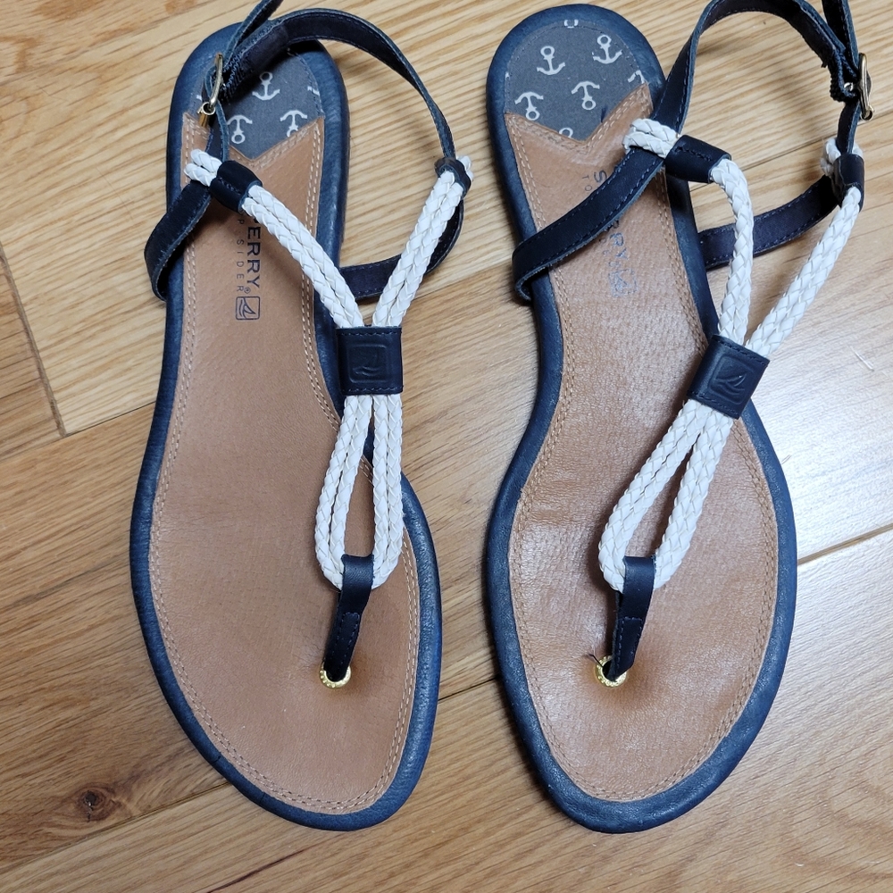 Sperry women's navy sandals size 8